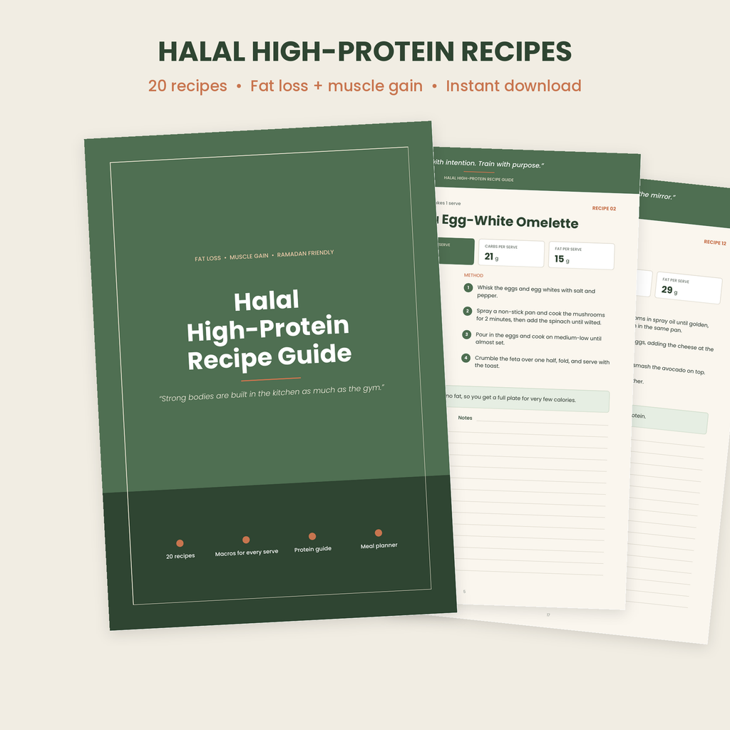 Halal High-Protein Recipe Guide – Fat Loss & Muscle Gain