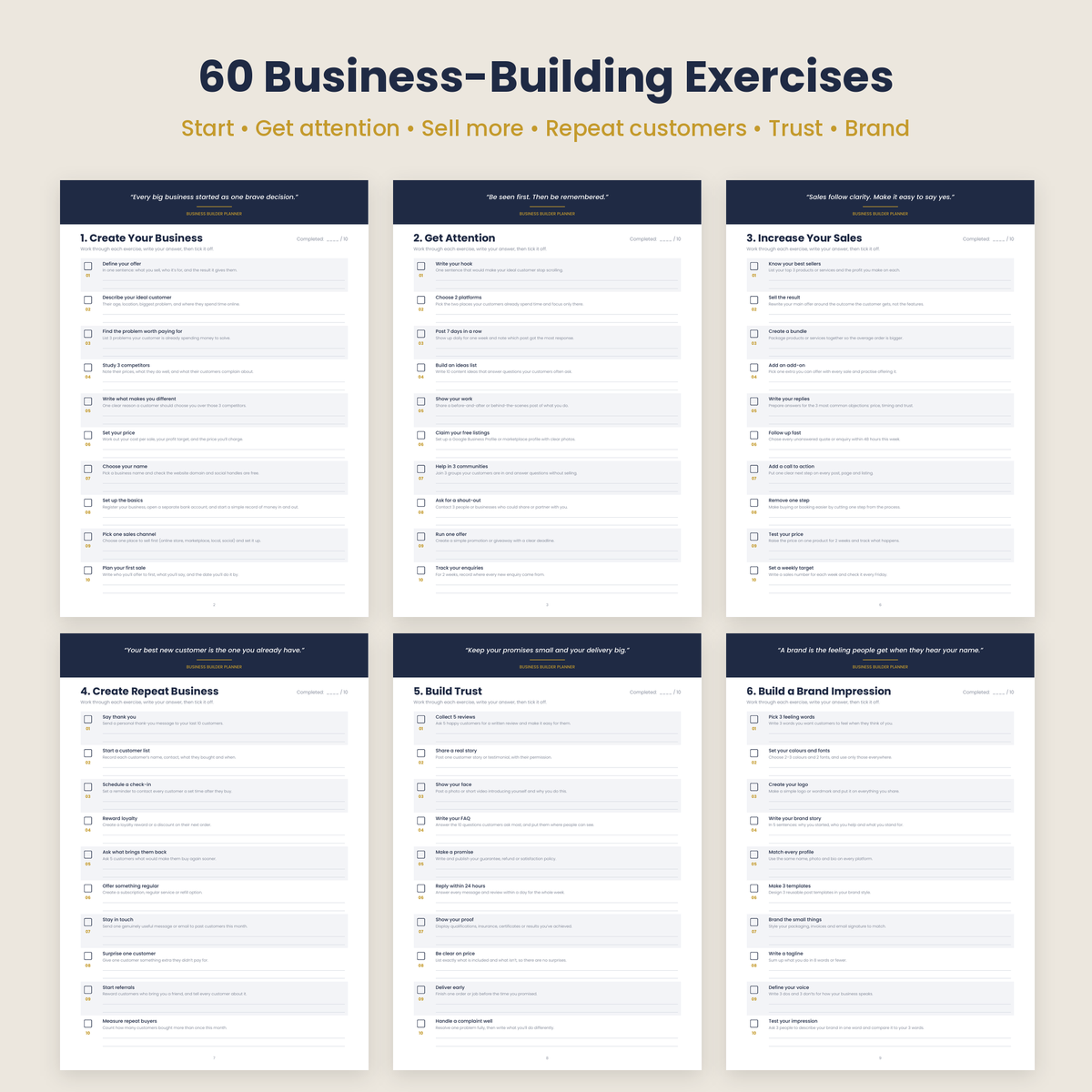 The Business Builder Planner – Printable Business Workbook & Planner