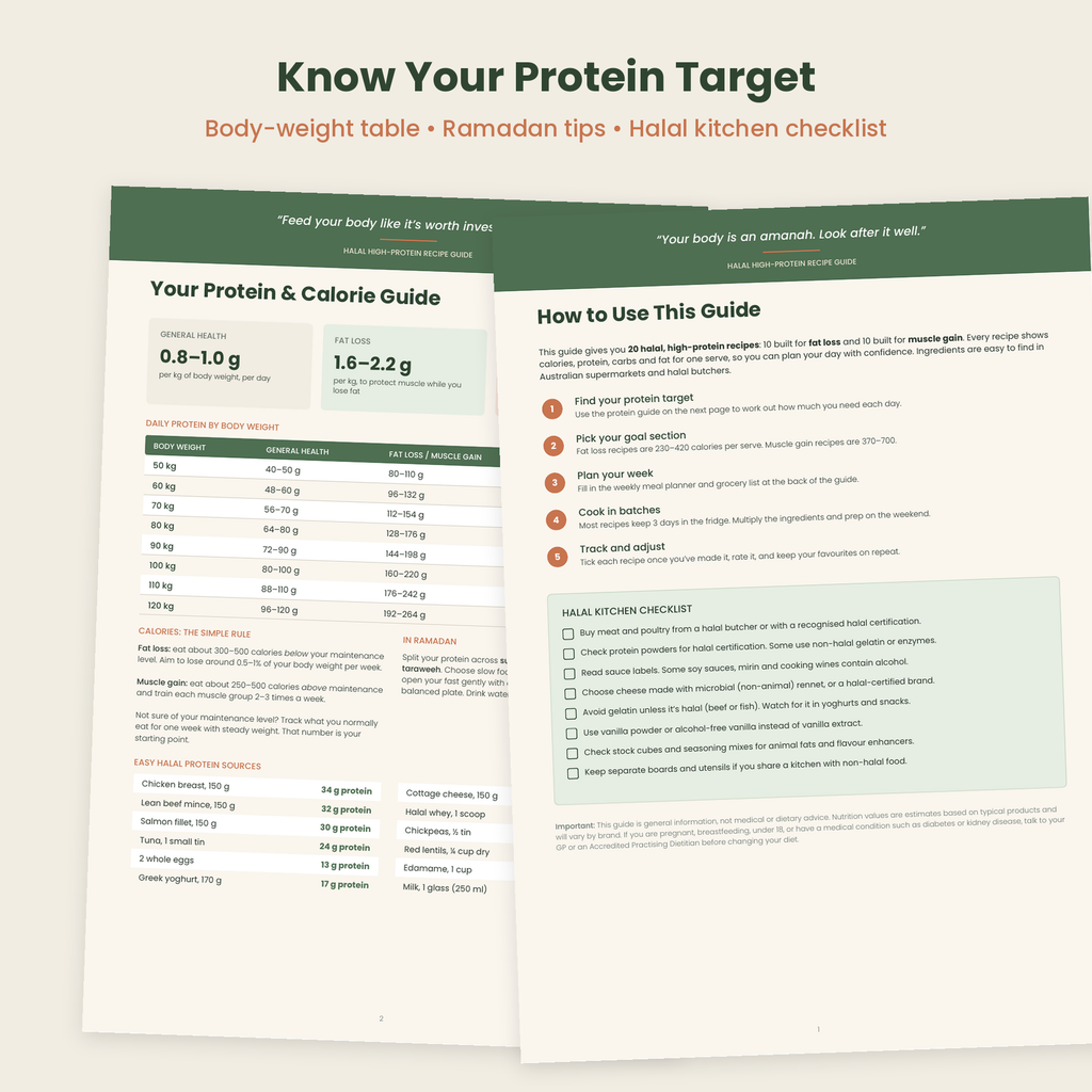 Halal High-Protein Recipe Guide – Fat Loss & Muscle Gain