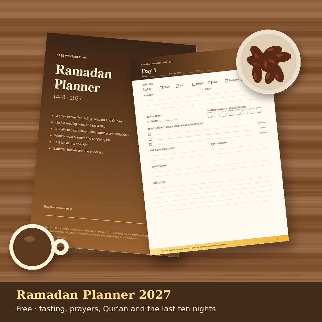 Ramadan Planner 2027 – Free Printable